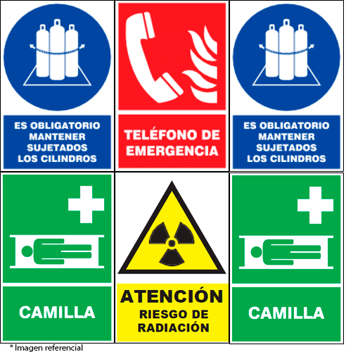 SEÑALÉTICA 30CM  X 20 CM ADHESIVO VINIL CON BASE TRIPLEY X UNIDAD